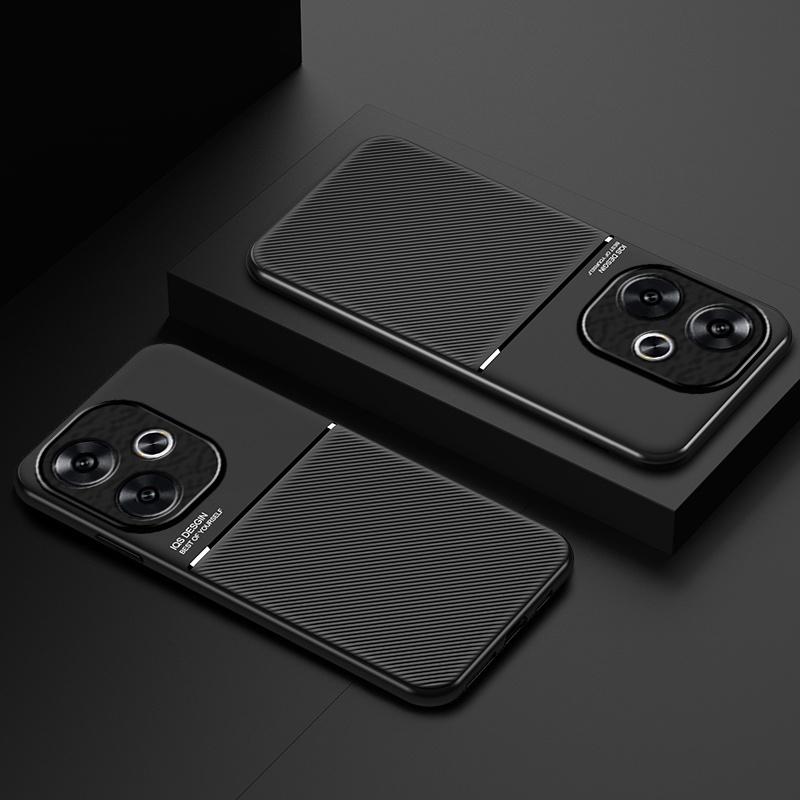 For Xiaomi Poco F6 5G Case Car Magnetic Holder Silicone Back Cover for Poco F6 F 6 6F PocoF6 5G Leather Texture Phone Fundas