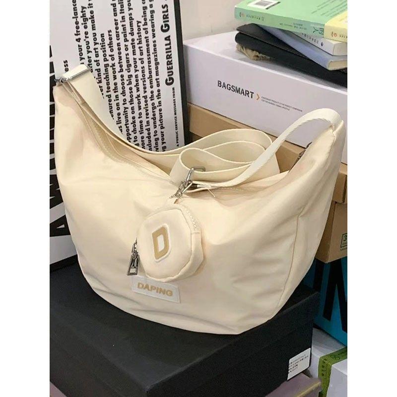 Simple casual literary female student single shoulder crossbody dumpling bag