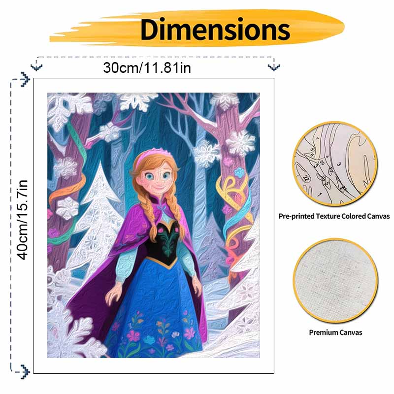 Disney Frozen Princess Oil Painting Hand Painting Art Kit Coloring Painting Handmade Diy Home Decoration Gift