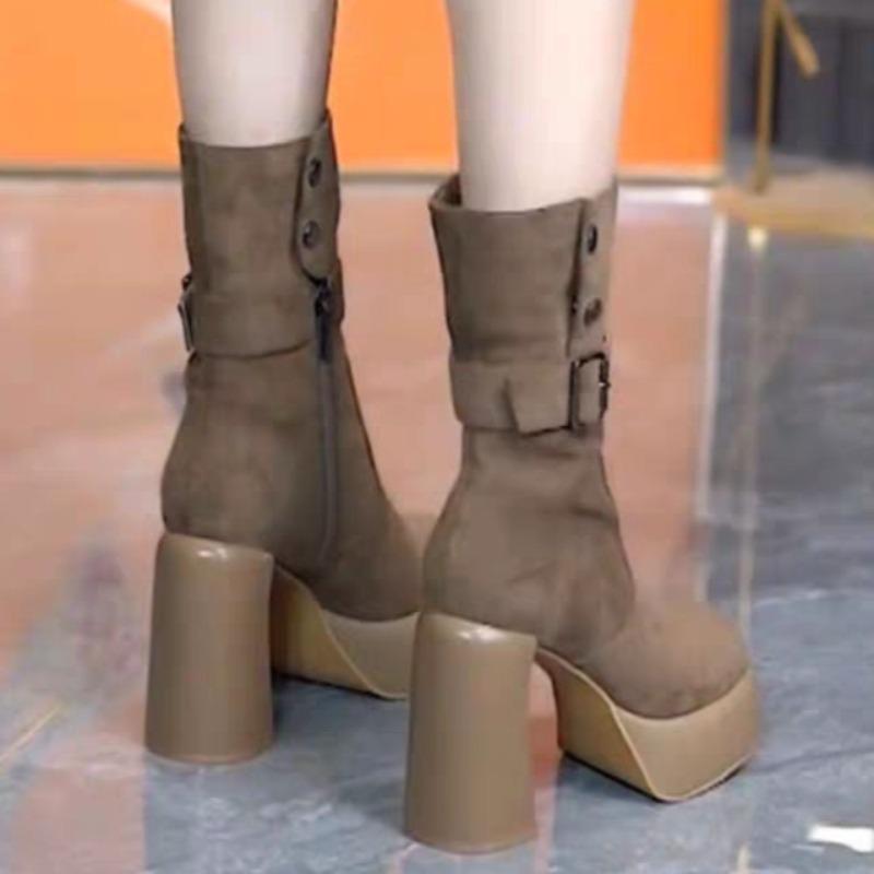 Fashion High Heels Women Platform Ankle Boots 2025 Winter Fashion Shoes Designer Elegant Dress Pumps New Trends Short Boots Zapatillas