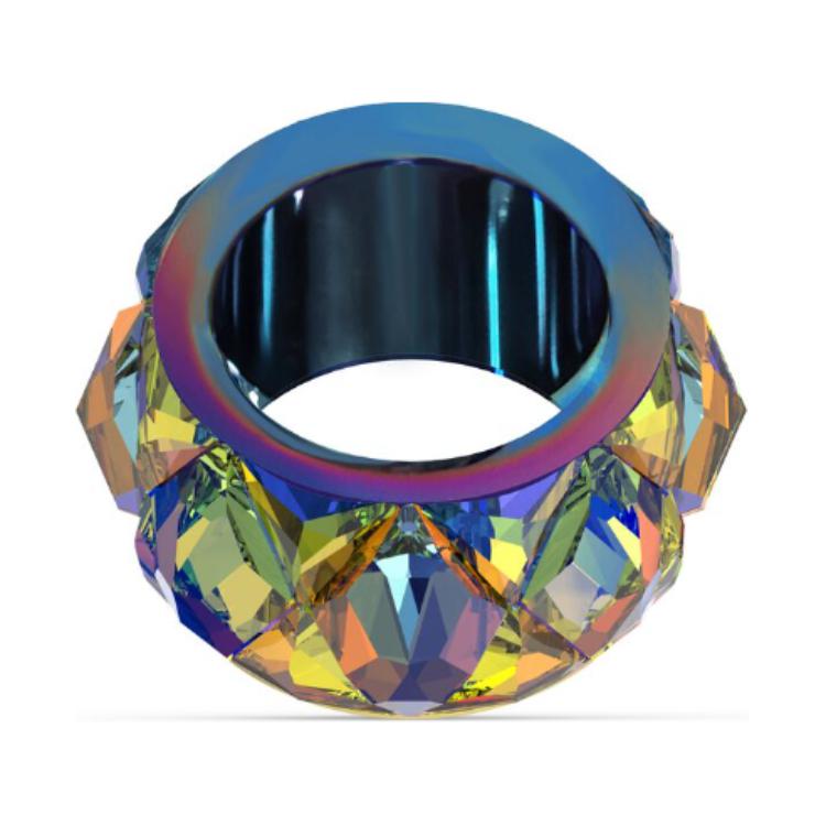 Swarovski Curiosa Inlaid Design Aluminum Crystal Ring Women Rings Multicolor 5610821