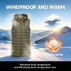 Women's Casual Long Hooded Sleeveless Quilted Vest