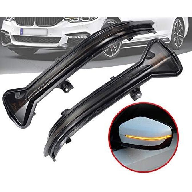 Smoked Lens Dynamic LED Side Mirror Turn Signal Light Indicator For BMW 3 5 6 7 8 Series G11 G12 G14 G15 G16 G20 G30 G38 M5 F90,Left Hand Drive