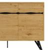 3-Door Sideboard in Wood Look with Metal Legs - Modern Design, Lots of Storage, Easy to Clean - Suitable for Living Room, Dining Room, Hallway