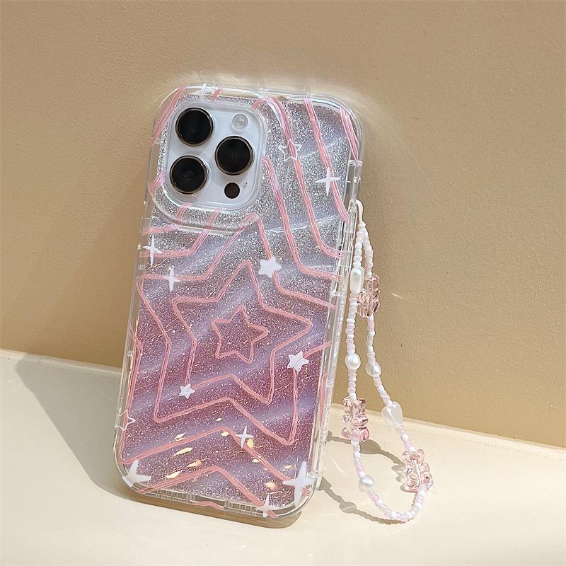 Zhitai Różowe Etui Bransoletka na iPhone 15 Pro, 14, 13, 12, 11