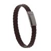 Trendy Unisex Leather Bracelet with Magnetic Clasp - Handcrafted Simple Design