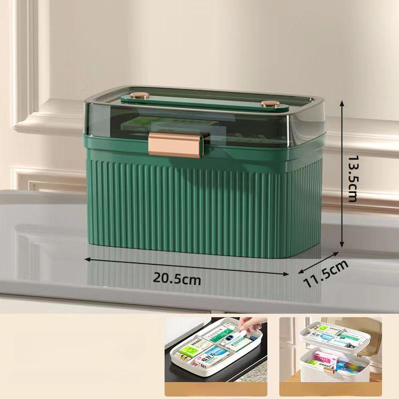 Многофункциональный органайзер для хранения аптечки первой помощи, портативный пластиковый семейный контейнер для экстренных случаев с ручкой, аптечка, инструменты