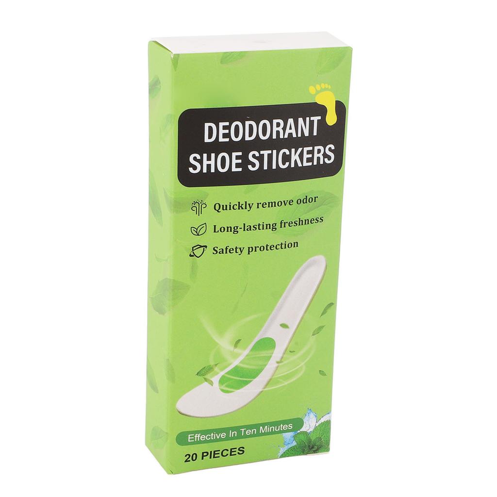 40pcs Shoe Deodorizing Stickers Breathable Sweat Wicking Comfortable Odor Removal Insoles Stickers For Sports Shoes