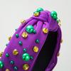 Trendy And Chic Jeweled Wide Top Knot Headband For Fashionable Women Rhinestone Pearl Knot Headbands