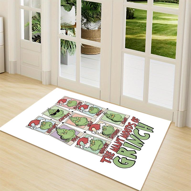 Grinch'S Many Expressions Carpet Rug Soft Washable Antislip Home Living Room Sofa Mats Personalized Christmas Rug