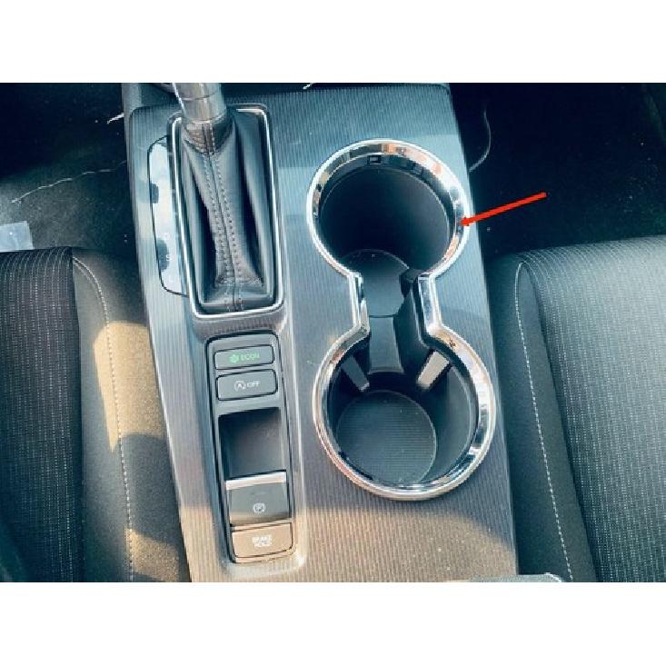 Front Holder Water Cup Frame Cover Trim For - Honda Civic Chrome 1pcs