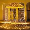 Festoon Net Mesh LED String Light Outdoor Garden Summer Decor Fairy Garland Lamp Wedding Party Courtyard Wall Hanging Lights