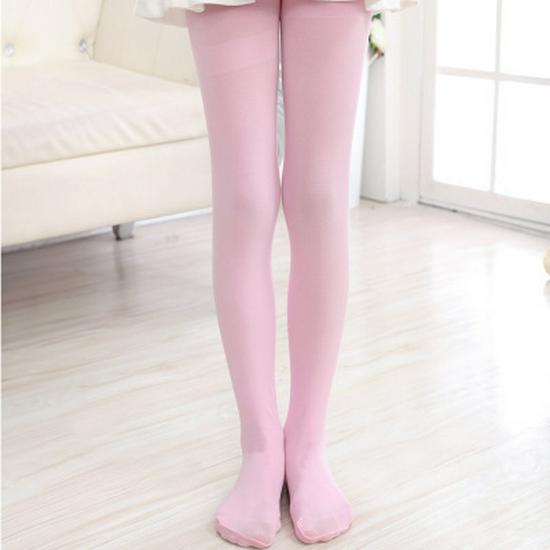 Children's Spring/Summer White Velvet Dance Pantyhose - High Elastic Leggings for Girls