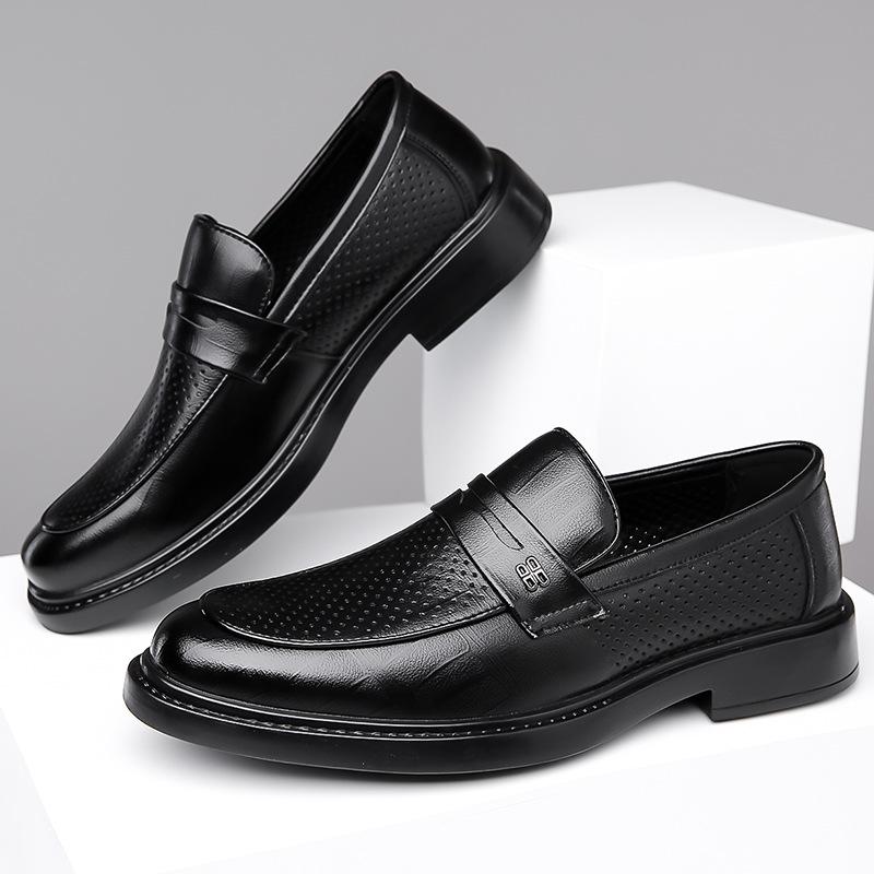 2025 High Quality Men Business Shoes Italian Handmade Shoes Genuine Leather Loafers Slip-ons Men Casual Footwear