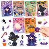 6 Pcs Halloween Sticker Sheets, Costume Face Mix & Match Decals for Journals, Party Favors, DIY Carnival Games for Kids Gifts