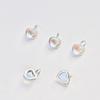 S925 Sterling Silver Iridescent Gradient Heart Charm for DIY Jewelry: Necklaces, Bracelets, and Foot Ornaments.
