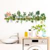 1Pc Painted Green Potted Plant Wall Stickers Living Room Kitchen Home Background Decoration Wallpaper Wall Decals Self-Adhesive