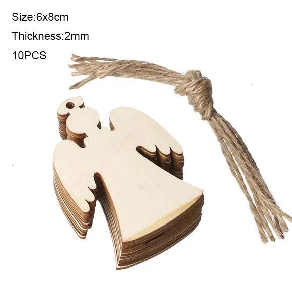 New Diameter 1-10CM Natural Unfinished Round Wood Slices Circles Discs for DIY Craft Kids Christmas Painting Toys Ornament Decor