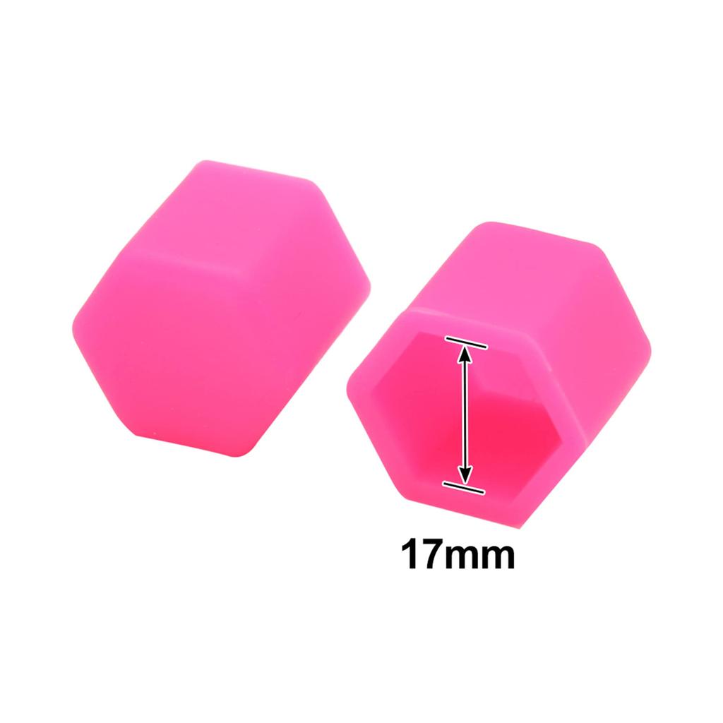 uxcell Wheel Lug Cover, 0.7 inches (17 mm), Pink, Luminous, Car Wheel Lug Nut