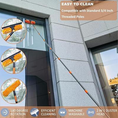 Tall Duster For High Ceilings Long Handle Duster Window Squeegee Cobweb Remover Cleaning Tool For Outdoor Glass Furniture Home