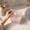 1pc Nail Storage Box Double Grille Dust Proof Belt Cover Cotton Sheet Napkin Storage Box Nail Accessories Finishing