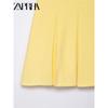 Zaprha 2025 Summer New Fashion Wide Pleat Simple and Versatile Casual Knitted Mini Skirt 5755040
