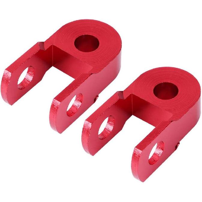 Rear Shock Extender, Aramox 2PCS Absorber Riser Universal Motorcycle High Damping Device Thicken Pad Chassis Extender Taper Riser With Screws Red