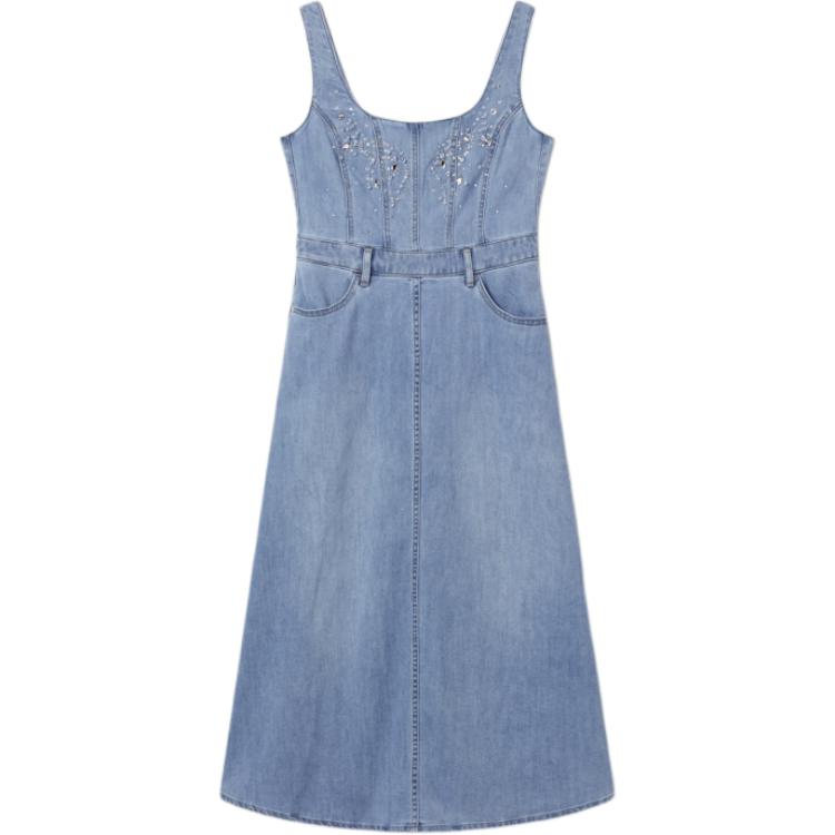 

Levis Удобное Простое Джинсовое Платье-Слип Приталенного Кроя Женские платья Светло-Голубой 003HR-0000 XS