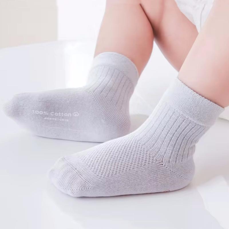 Summer Mesh Thin Baby Toddler Boy Girls Sock Cotton Casual Solid Children's Socks For Girls Boys Soft Breathable Kids Sock 0-5Y