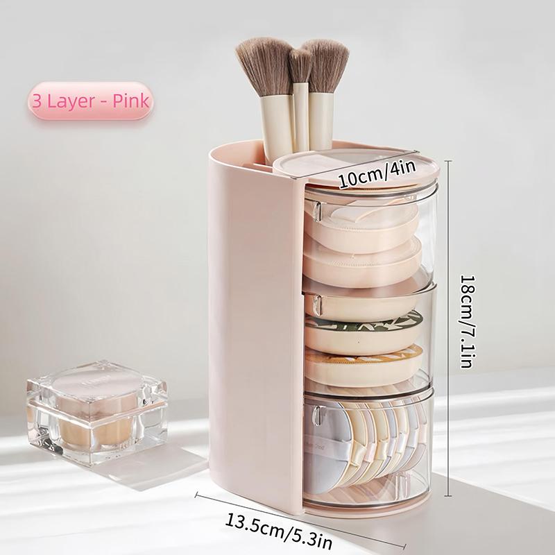 Hair Accessories Organizer With Hair Brush Holder, Rotatable Makeup Brush Holder