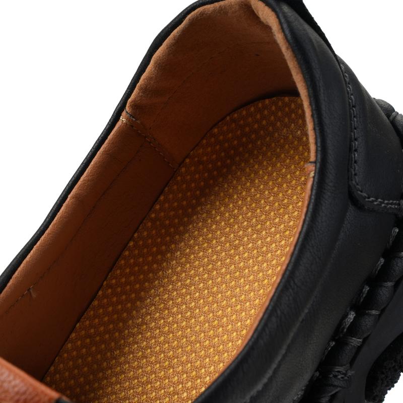 Men's Large Size Pure Handmade Sewing Casual Rubber Leather Shoes Soft Soles Wedding Shoes 38-48