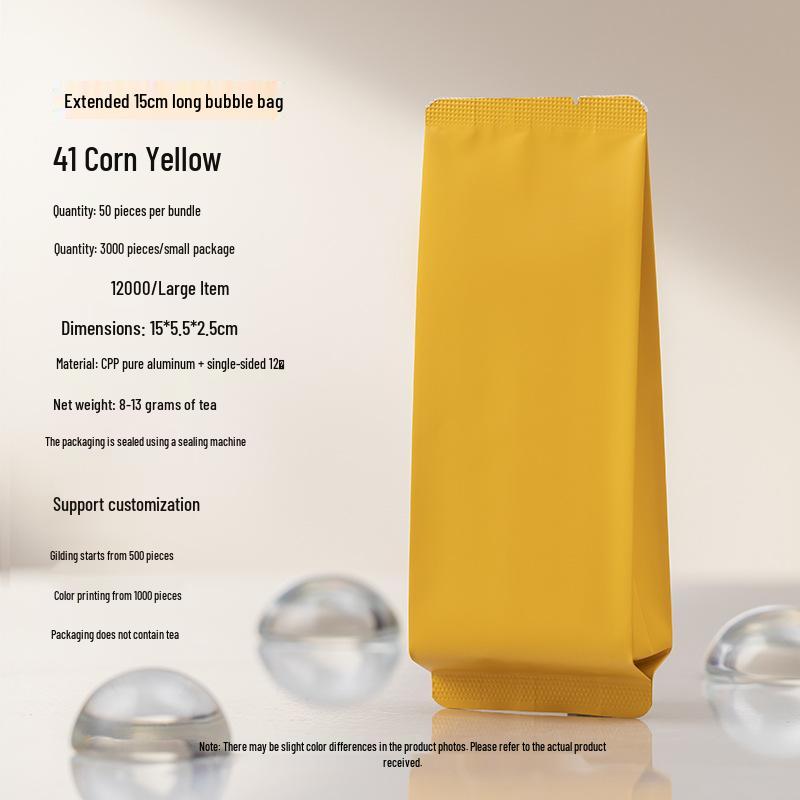 8g Extra Thick Aluminum Foil Tea Bag for Yancha, Phoenix Dancong, Black Tea & Rougui