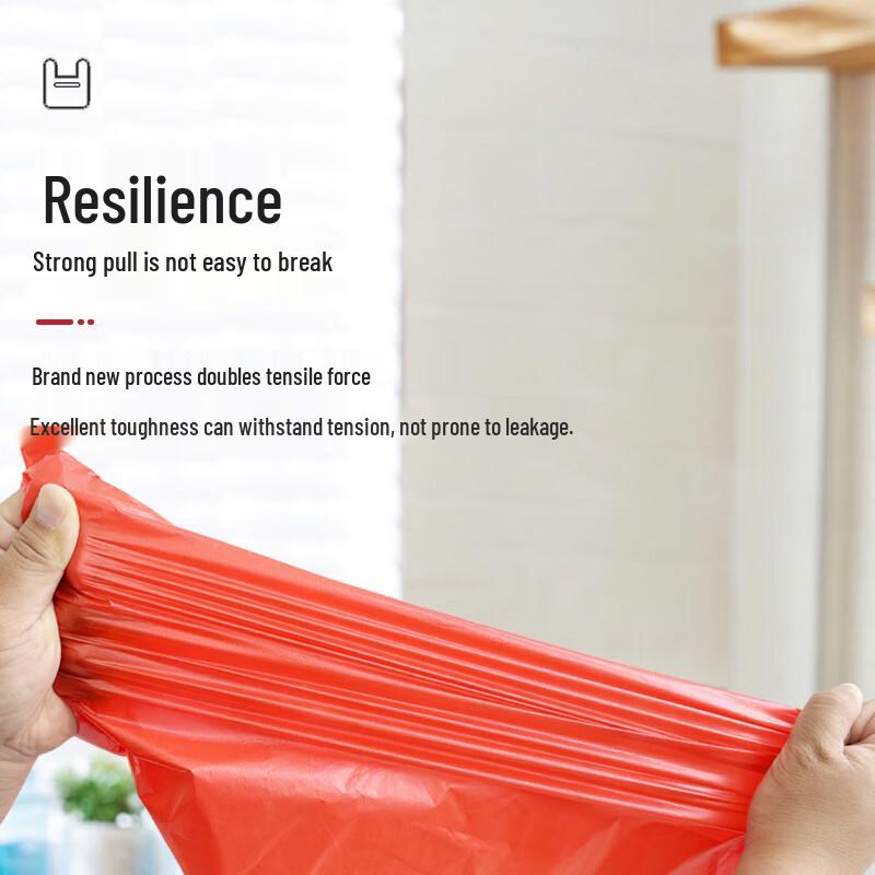 Red Plastic Vest Handle Bags, 1000 Count