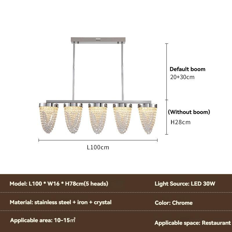 Lámpara de Araña de Cristal Cromado de Lujo Lámparas de Techo Led para Villa Sala de Estar Comedor Dormitorio Decoración del Hogar Posmoderna