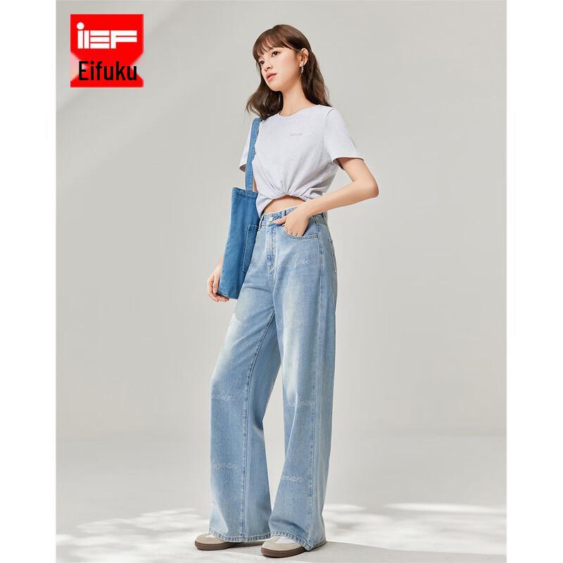 

IEF Women s Wide-Leg Denim Jeans L