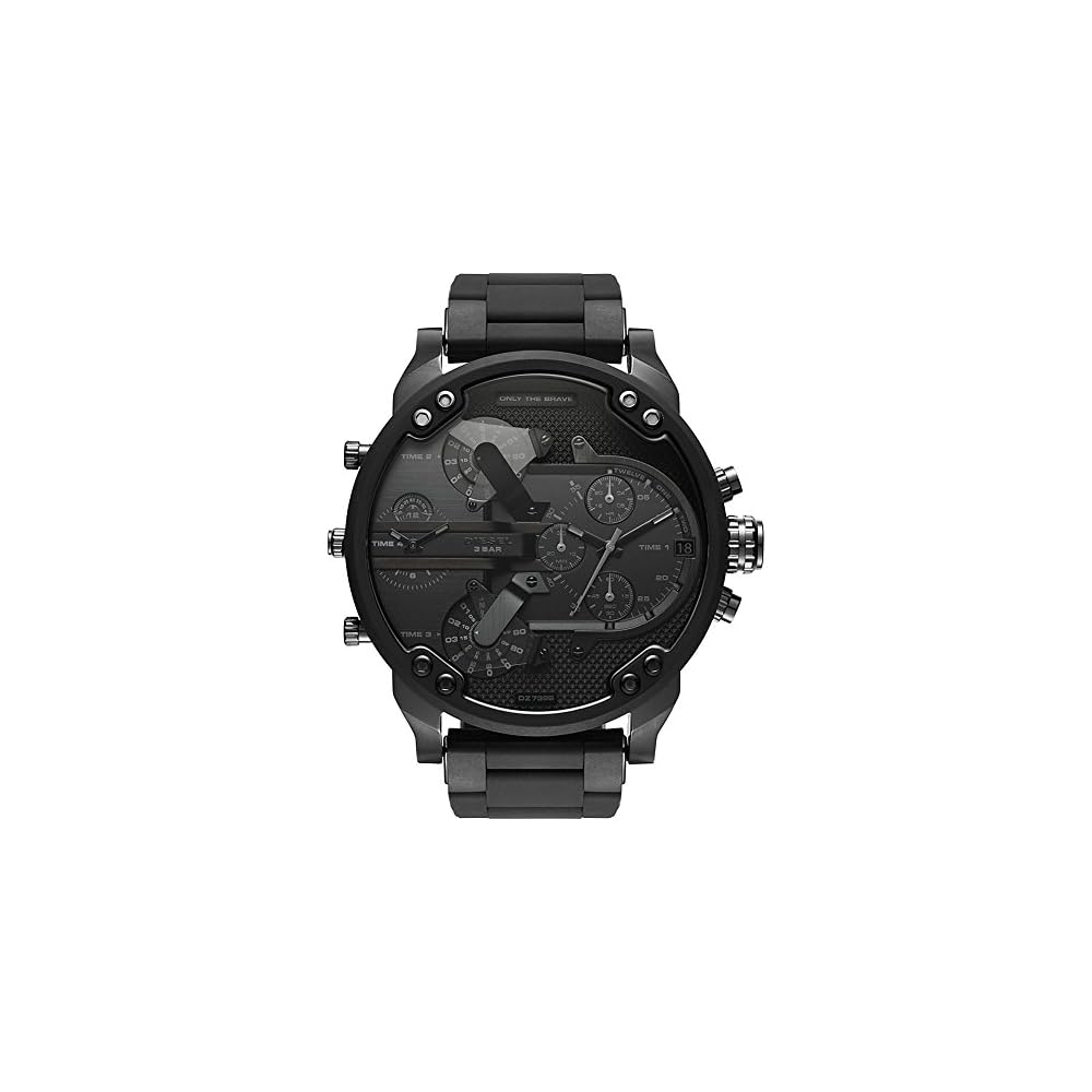 Diesel DZ7396 Mr. Daddy 4TIME Chronograph Men s Watch Stainless Steel Black Dial