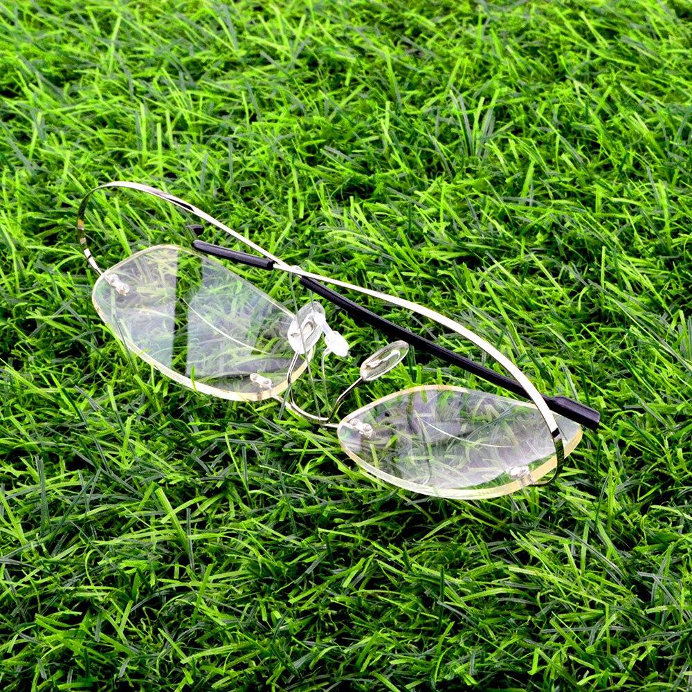 Rimless Eye Protection Bifocal Reading Glasses +0.75 To +4 See Near and Far