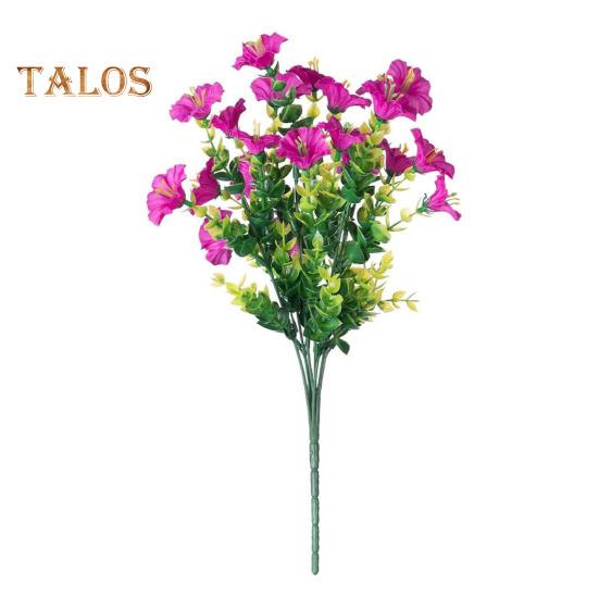 12Pcs Simulated Artificial Fake Flowers Realistic Vivid Reusable No Maintenance Plastic Artificial Flowers Home Wedding Party Decor
