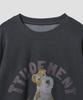 TTUDEMENT English Dog Graphic Sweatshirt_Charcoal