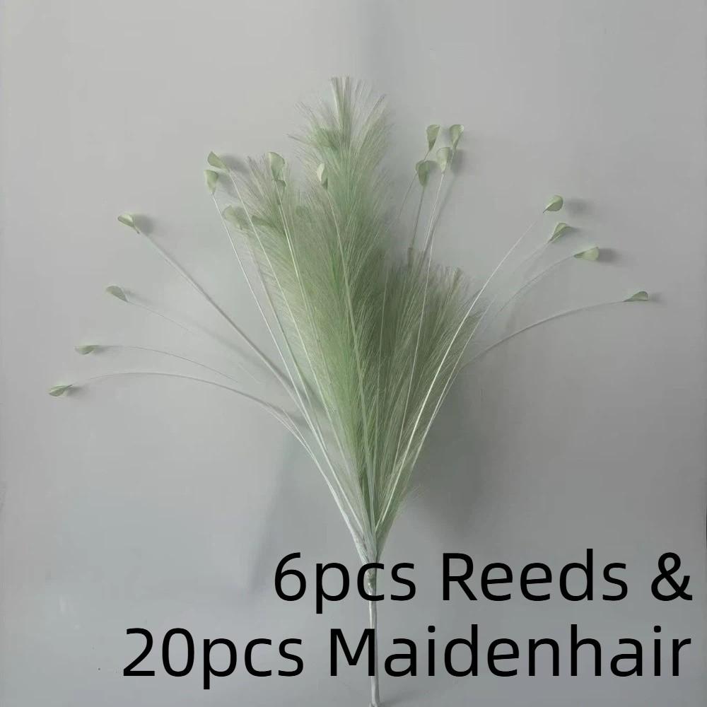 Fireworks Maidenhair Grass Artificial Reed Plant Bouquet Pampas Grass Wedding