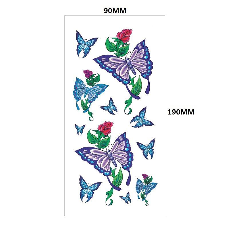 Water Transfer Phoenix Flower Colored Rose Waterproof Tattoo Sticker Set Simulation Tattoo Sticker