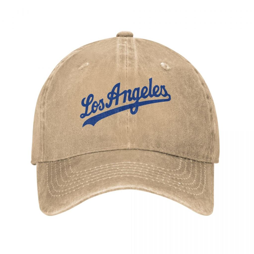 Retro It's Time To Los Angeles City Baseball Caps Unisex Style Distressed Denim Sun Cap Outdoor Activities Caps Hat