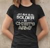 Glaube Jeusus Is King Christ Soldier Army God Damen T-Shirt Tailiert Baumwolle