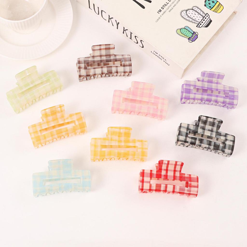 Bambus Yao Academy Style Karomuster Haarklammer - High-End Mode Pony-Halter Accessoire für Mädchen