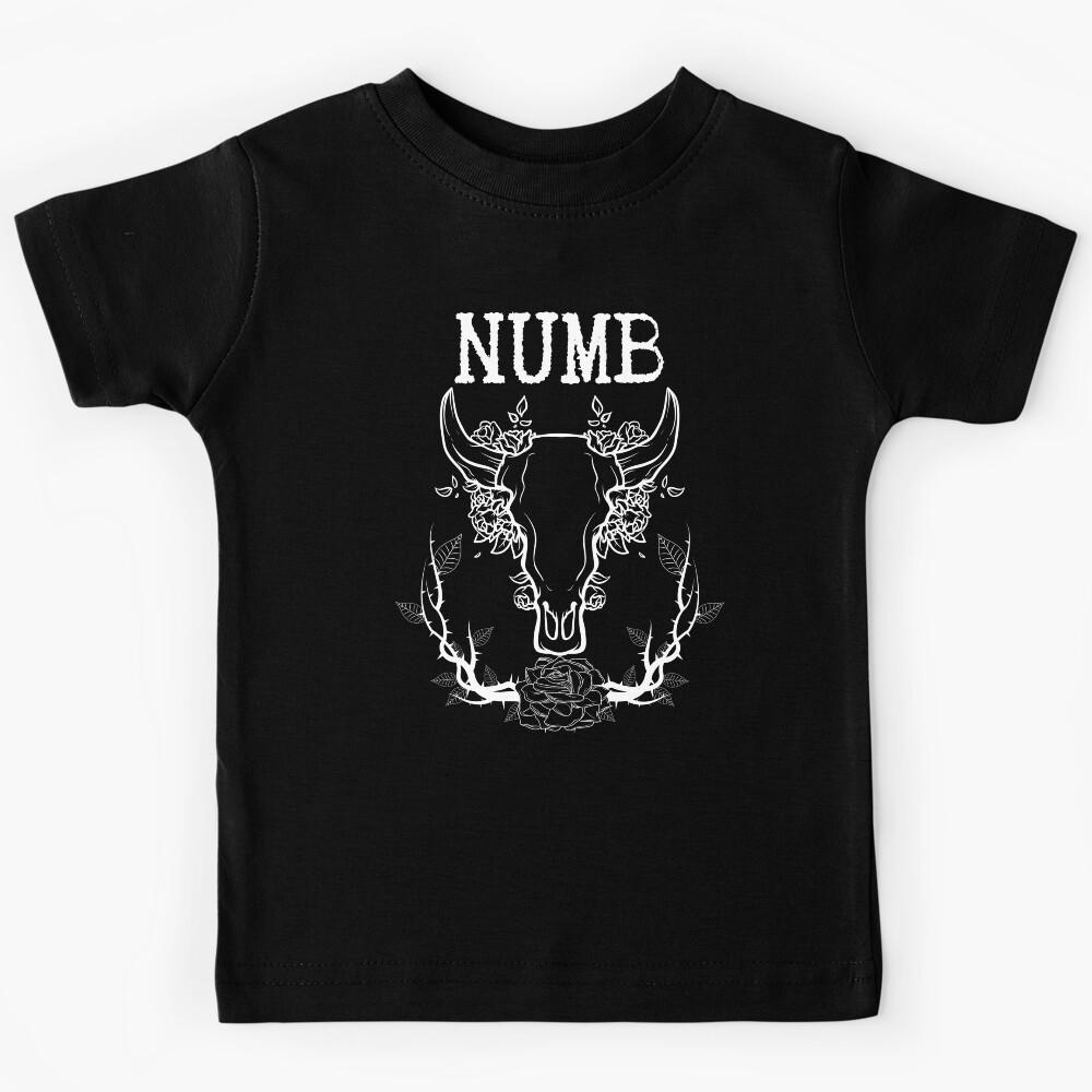 NUMB - skull, rose and thorns Kids T-Shirt 100