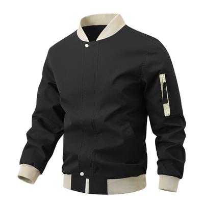 Chaqueta Deportiva y de Ocio para Hombre de Primavera y Otoño Abrigo con Cuello Mao