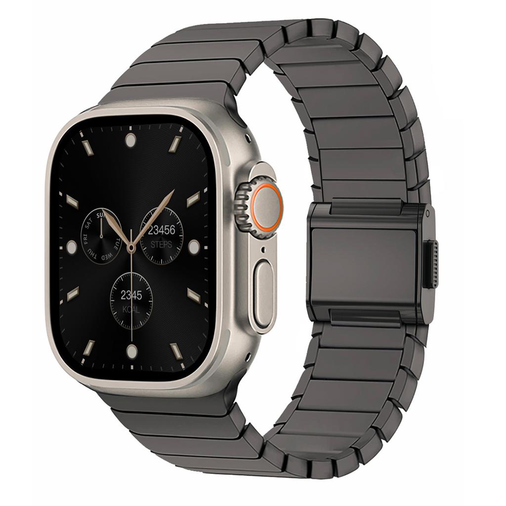 Men Titanium Bracelet for Apple Watch Band Ultra 3/2/1 49mm 11 10 46mm Magnetic Buckle Strap for Iwatch Series 9 8 7 SE 44 45mm