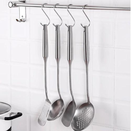 Yanuki Large S-Hooks (Pack of 50) Stainless Steel 12cm S-Hooks with Vinyl Covers, 23.5 lbs (11 kg) Weight Capacity, Rust-Resistant, Scratch-Resistant,