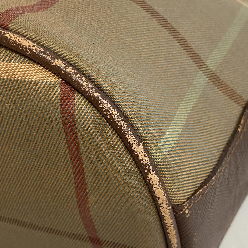 Burberrys purse Mega check canvas Shoulder Bag Khaki green canvas mens Used