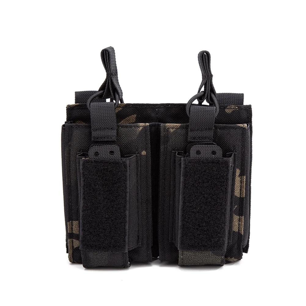 1Pc M4 M14 M16 AK AR Magazine Pouch Tactical Molle Triple Magazine Pouch Double-Layer Mag Pouches Universal Cartridge Holder